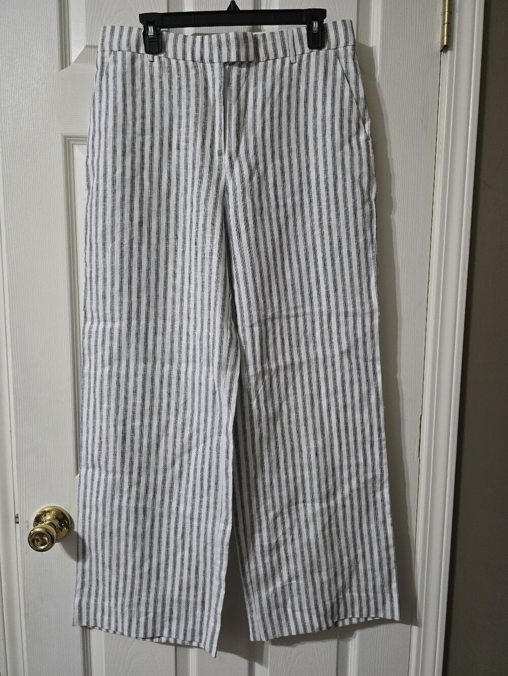 Reformation | Carter Linen Mid Rise Wide Leg Striped Trouser Pants, Sz 8, EUC! - Picture 2 of 15